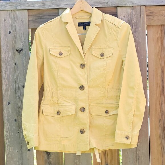 ATTRACTIVE TALBOTS Mustard Jacket Women's Size Small Petite - Picture 1 of 8